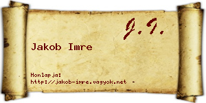 Jakob Imre névjegykártya