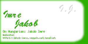 imre jakob business card